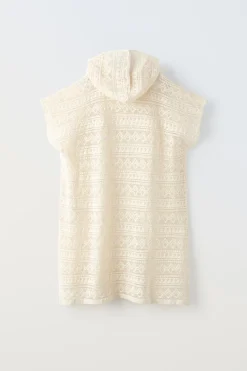 Niños ZARA 6 - 14 Años·Accesorios<KAFTAN CAPUCHA ENCAJE