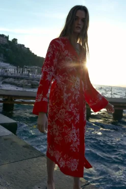 Hot KIMONO ESTAMPADO BORDADOS Mujer Chaquetas / Cazadoras