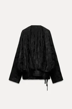 New KIMONO JACQUARD ZW COLLECTION Mujer Chaquetas / Cazadoras|Camisas / Blusas