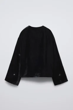 Niños ZARA 6 - 14 Años·Abrigos<KIMONO TERCIOPELO ABALORIOS