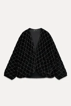 Hot KIMONO TERCIOPELO HILO METALIZADO BRILLOS Mujer Chaquetas / Cazadoras