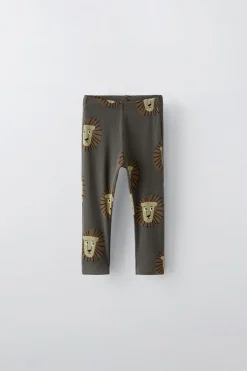 Niños ZARA 1½ - 6 Años·Pantalones|1½ - 6 Años·Leggings<LEGGING ESTAMPADO LEONES