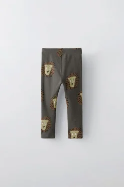 Niños ZARA 1½ - 6 Años·Pantalones|1½ - 6 Años·Leggings<LEGGING ESTAMPADO LEONES