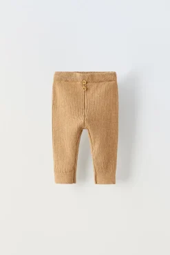 Niños ZARA 0 - 6 Meses·Punto|0 - 6 Meses·Leggings / Polainas<LEGGING RIB BOTONES