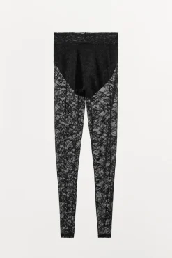 Hot LEGGINGS ENCAJE Mujer Pantalones|Lenceria