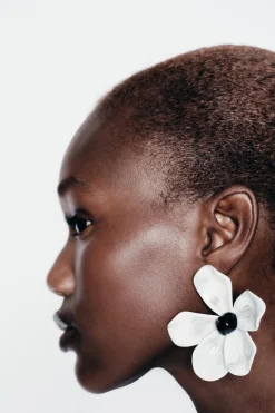 Discount MAXI PENDIENTES FLOR RESINA Mujer Accesorios / Bisuteria