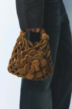 Sale MINI SACA TERCIOPELO FLOR Mujer Bolsos