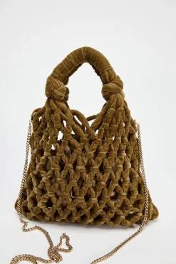 Sale MINI SACA TERCIOPELO FLOR Mujer Bolsos