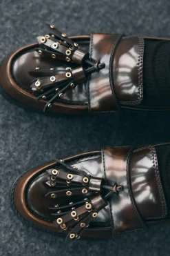 Outlet MOCASÍN BORLAS TACHAS Mujer Zapatos