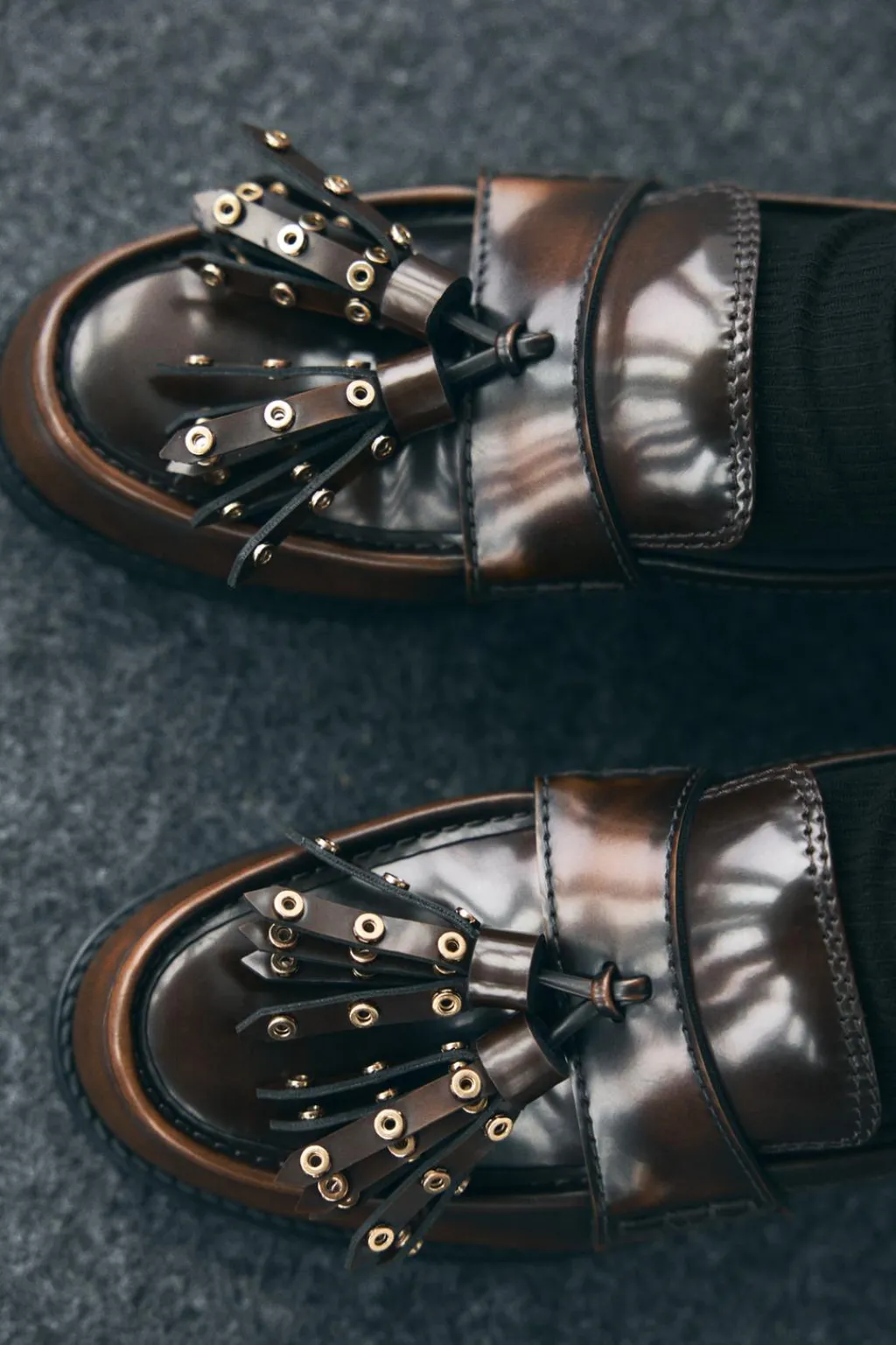 Outlet MOCASÍN BORLAS TACHAS Mujer Zapatos