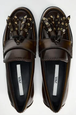 Outlet MOCASÍN BORLAS TACHAS Mujer Zapatos