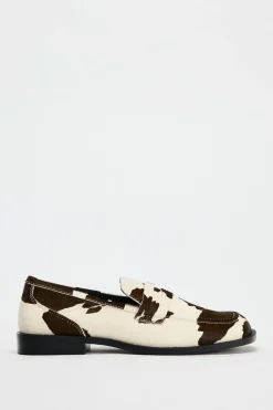 New MOCASÍN ESTAMPADO ANIMAL PIEL Mujer Zapatos