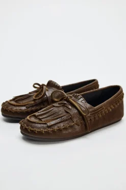 Discount MOCASÍN FLECOS PIEL Mujer Zapatos