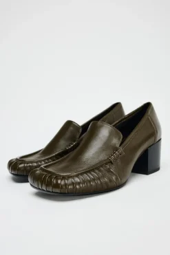 Discount MOCASÍN FRUNCIDO PIEL Mujer Zapatos