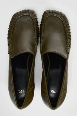 Discount MOCASÍN FRUNCIDO PIEL Mujer Zapatos