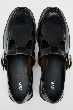 Hot MOCASÍN HEBILLA PIEL Mujer Zapatos