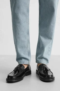 New MOCASÍN PIEL BORLAS Hombre Piel|Zapatos