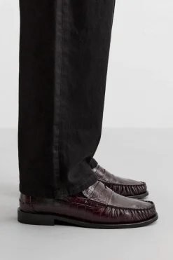 Hot MOCASÍN PIEL GRABADO Hombre Zapatos