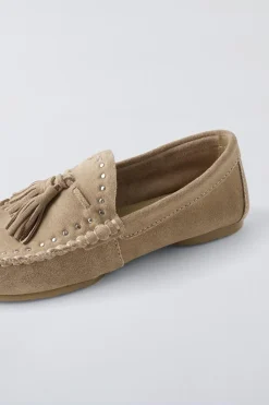 Niños ZARA 6 - 14 Años·Zapatos<MOCASÍN PIEL TACHAS