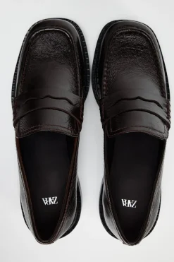 Clearance MOCASÍN PUNTA CUADRADA PIEL Mujer Zapatos