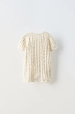 Niños ZARA 0 - 6 Meses·Punto|0 - 6 Meses·Básicos<MONO ALGODÓN SEDA PUNTO CALADOS