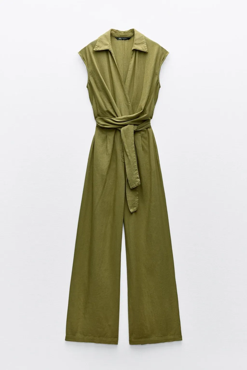 Outlet MONO ANCHO NUDO CON LINO Mujer Vestidos