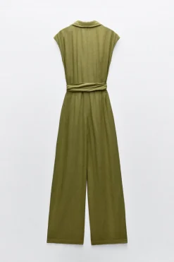 Outlet MONO ANCHO NUDO CON LINO Mujer Vestidos