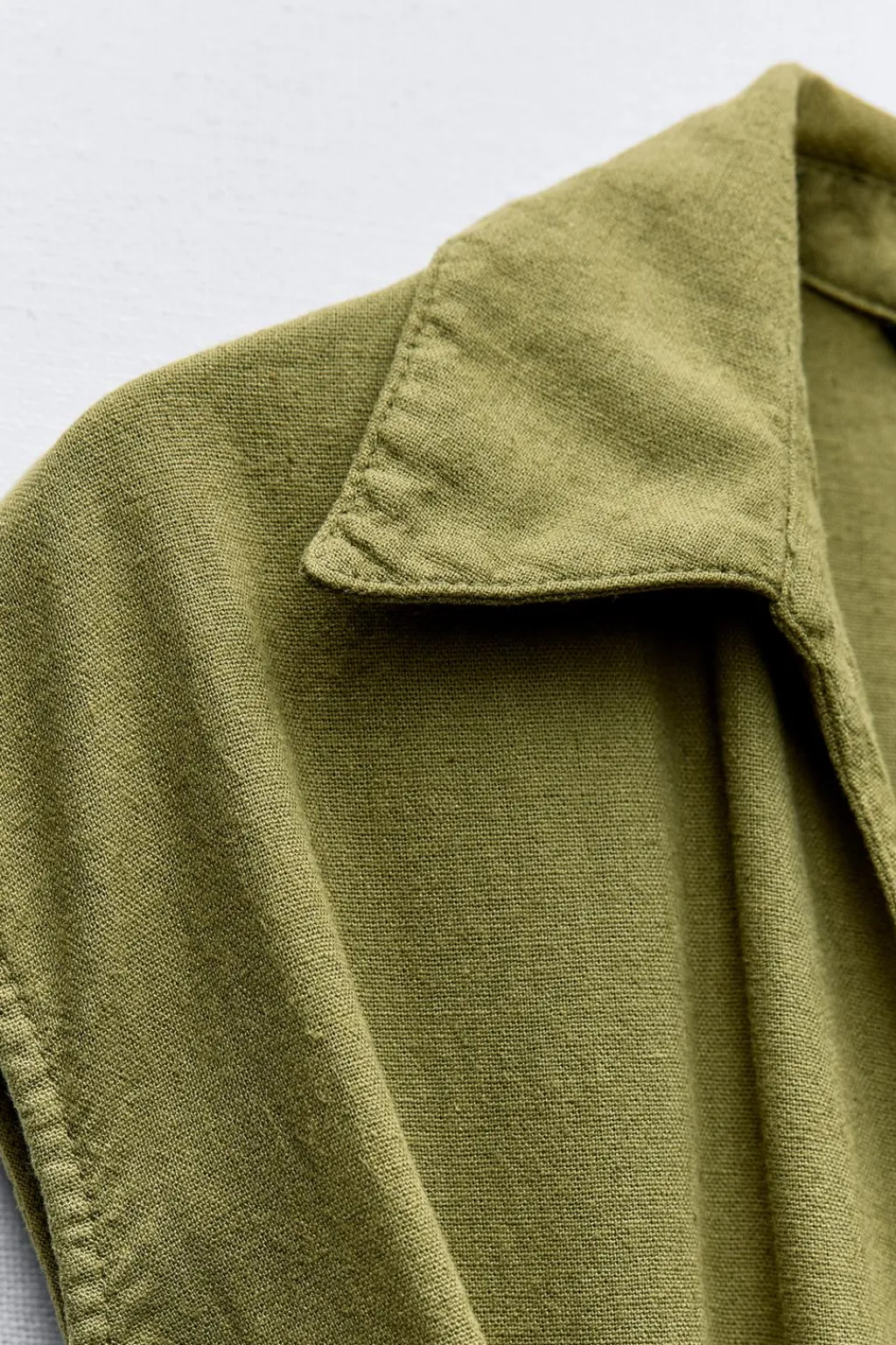 Outlet MONO ANCHO NUDO CON LINO Mujer Vestidos