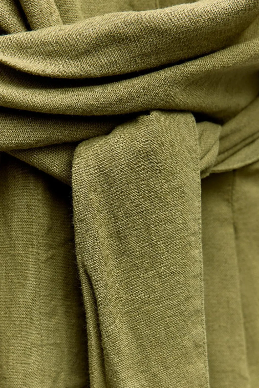 Outlet MONO ANCHO NUDO CON LINO Mujer Vestidos