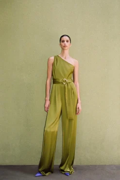 Outlet MONO ASIMÉTRICO SATINADO Mujer Vestidos