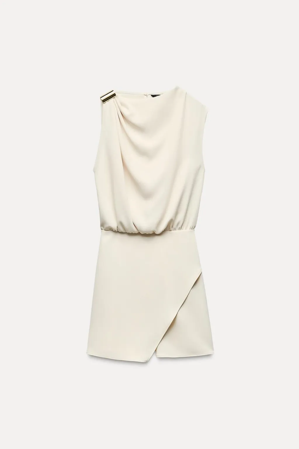 Fashion MONO CORTO APLIQUE DORADO HOMBRO Mujer Vestidos