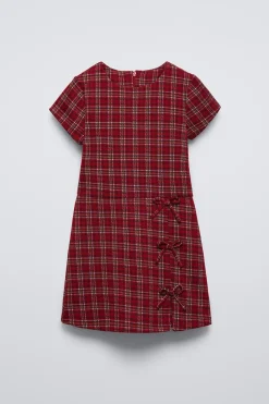 Niños ZARA 6 - 14 Años·Vestidos / Monos<MONO CORTO CUADROS