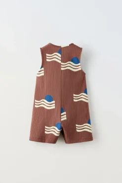 Niños ZARA 1½ - 6 Años·Faldas / Bermudas|1½ - 6 Años·Pantalones / Leggings<MONO CORTO ESTAMPADO