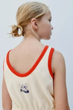 Niños ZARA 6 - 14 Años·Vestidos / Monos|6 - 14 Años·Faldas / Bermudas<MONO CORTO TOALLA STITCH © DISNEY