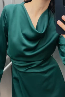 Hot MONO CREPE PLIEGUES CINTURA Mujer Vestidos