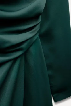 Hot MONO CREPE PLIEGUES CINTURA Mujer Vestidos