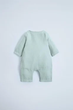 Niños ZARA 0 - 6 Meses·Básicos<MONO CRUZADO BAMBULA LISO