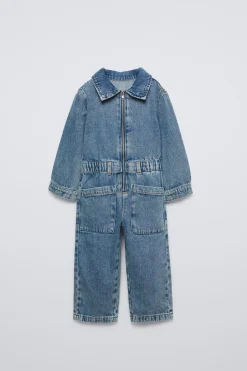 Niños ZARA 1½ - 6 Años·Vestidos / Petos|1½ - 6 Años·Pantalones<MONO DENIM CORAZÓN