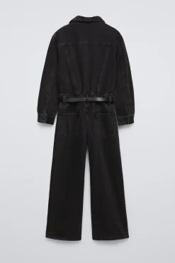 Niños ZARA 6 - 14 Años·Vestidos / Monos<MONO DENIM LARGO