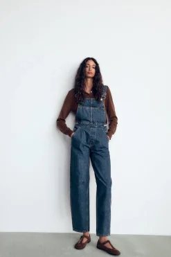 Hot MONO LARGO DENIM TRF BAGGY Mujer Vestidos