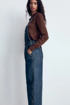 Hot MONO LARGO DENIM TRF BAGGY Mujer Vestidos