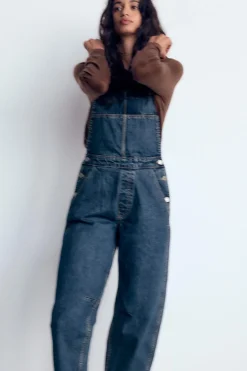 Hot MONO LARGO DENIM TRF BAGGY Mujer Vestidos