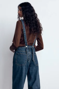 Hot MONO LARGO DENIM TRF BAGGY Mujer Vestidos