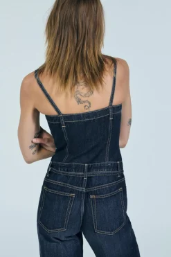 Outlet MONO LARGO DENIM TRF CINTURÓN Mujer Vestidos