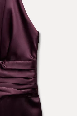 Fashion MONO LARGO HALTER FRUNCE Mujer Vestidos