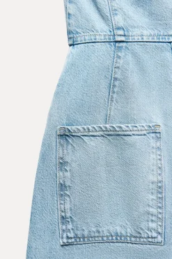 New MONO Z1975 DENIM HALTER Mujer Vestidos