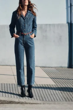 Hot MONO Z1975 LARGO DENIM Mujer Vestidos