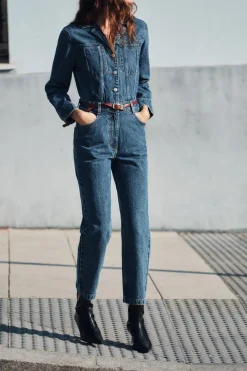 Hot MONO Z1975 LARGO DENIM Mujer Vestidos