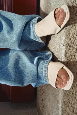 Hot MULE PIEL TACÓN ANCHO Mujer Zapatos