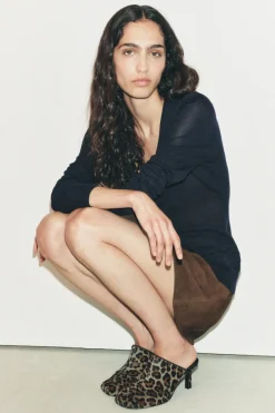 Fashion MULE PIEL ESTAMPADO ANIMAL Mujer Zapatos